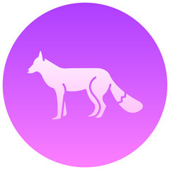 fox gradient round vector icon