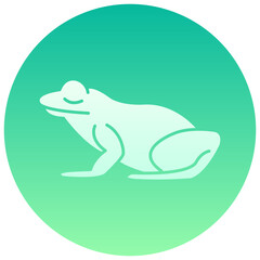 frog gradient round vector icon