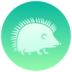hedgehod gradient round vector icon