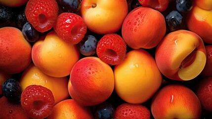 vibrant whole peach fruit