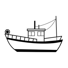 fishing boat icon vector art illustration (30)