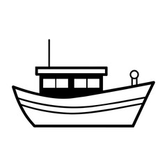 fishing boat icon vector art illustration (37)