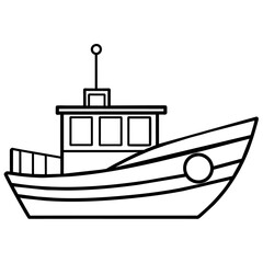 fishing boat icon vector art illustration (38)