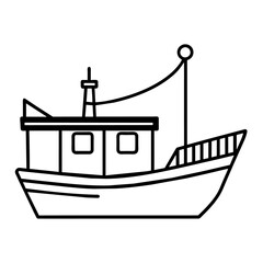 fishing boat icon vector art illustration (42)