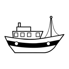 fishing boat icon vector art illustration (47)