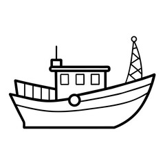 fishing boat icon vector art illustration (49)