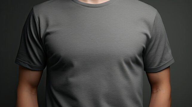 close grey t shirt template