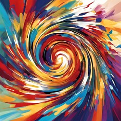 Swirl of emotions: abstract symphony of colors and shapes