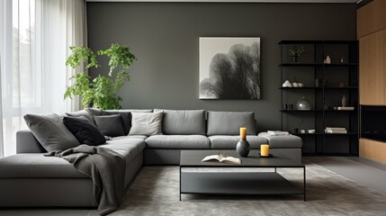 sleek gray design