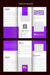 Women's skin  care product broacher template design