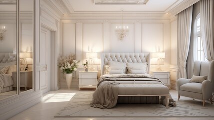 luxurious blurred interior design bedroom