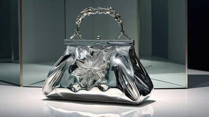 luxurious silver bag