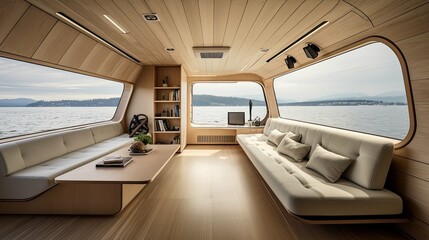 minimalist oil ship cabin
