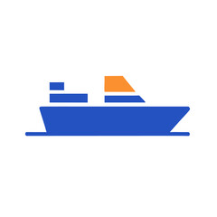 speed boat icon vector art illustration, solid white background (15)