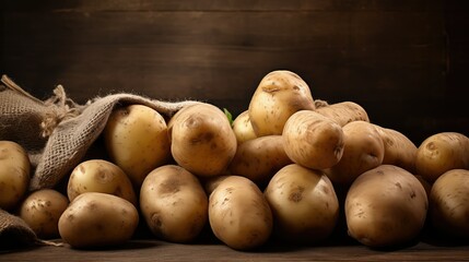 rustic background potato vegetable