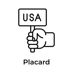 Hand holding placard, Usa political placard vector design
