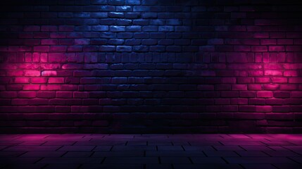 depth dark neon brick background