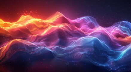 abstract multicolored fractal pattern. computer generated graphics.