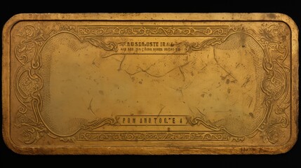 curved golden ticket blank