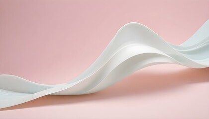 Radiant Reverie Background: Abstract White Wave Serenity