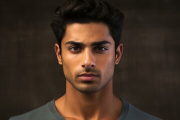 Fototapeta premium Traditional South Asian male portrait. Cheerful adult man. Generate ai