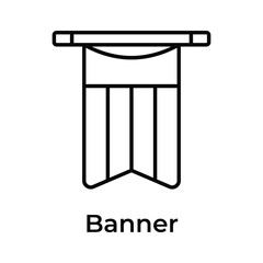 Creative icon of american banner flag, ready to use vector
