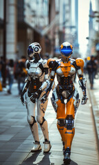 Humanoid robot helper as soldier, police, medic and fireman