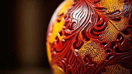 vase red and yellow texture