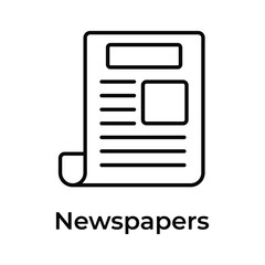 newspaper , creatively designed icon of news release in modern style