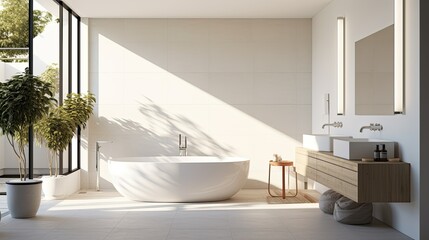 Fototapeta premium tiles simple home interior