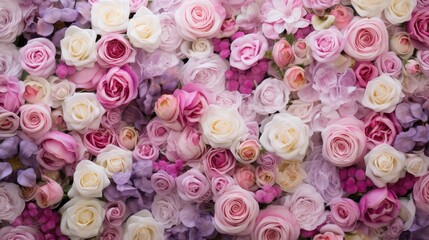 pink pastel roses