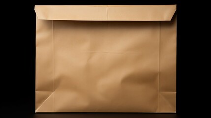 center brown paper bag isolated