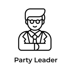 Political leader vector design, unique icon ready to premium use