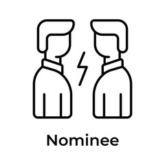 Election nominee, political competition vector design