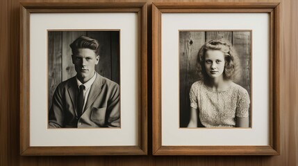 couple brown frame