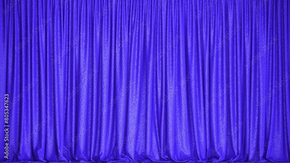 Poster realistic 3d animation of the violet leather show stage curtain rendered in uhd with alpha matte