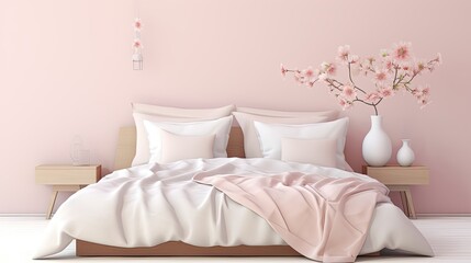 peaceful pink room mockup
