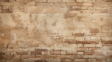 weathered beige brick wall