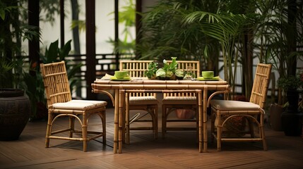 decor bamboo table