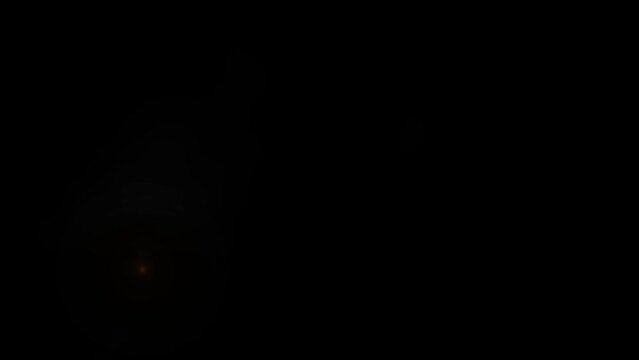 Rocket explosions in the dark, war background