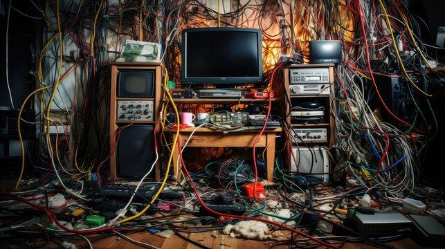clutter cable mess