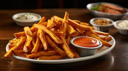 fries food sweet potato