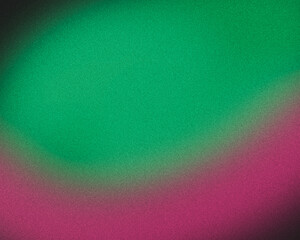 Grainy gradient background green pink black  color abstract dark backdrop noise texture 