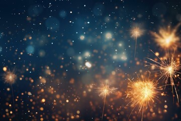 Fototapeta premium Jubilant Sparkler newyear background. Fun energy. Generate Ai