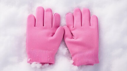 soft pink gloves