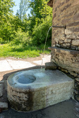 Sulfuric salt mineral healing water in the former famous spas of Sobrance Slovakia