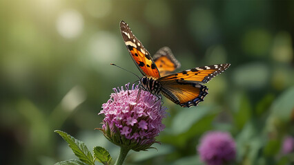 Obraz premium butterfly on flower