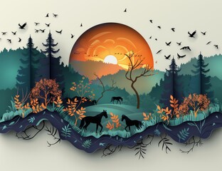 wild animals, deer, mountain, wild forest, wild forest, mountains, forest, trees, mountains.