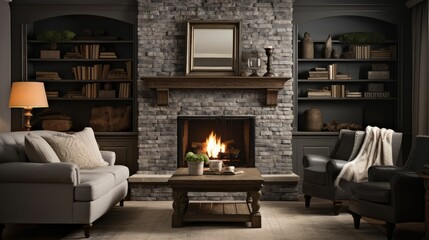 living gray brick