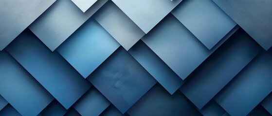 Blue Overlapping Geometric Shapes Abstract.